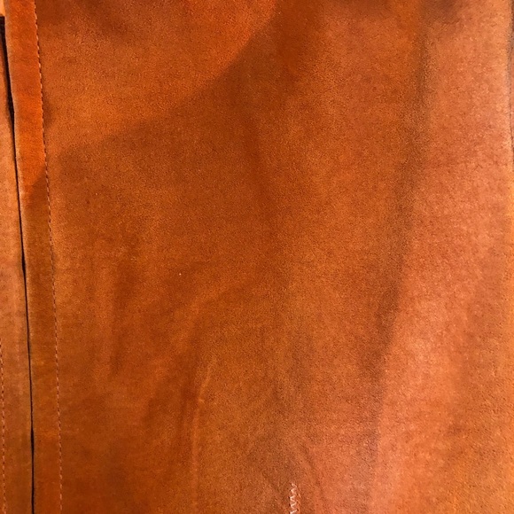 REVUE Suede Leather Jacket Autumn Orange - Picture 2 of 8